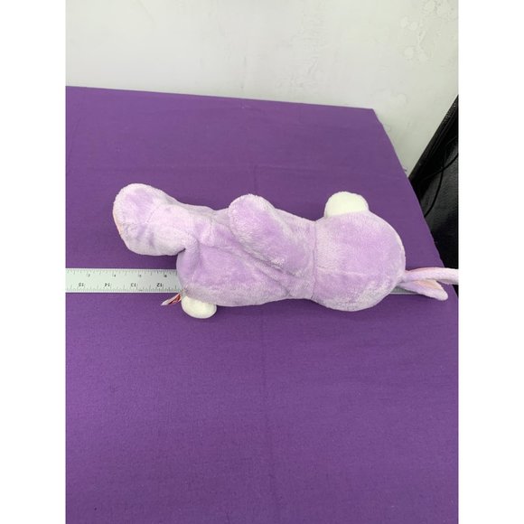 TY 2011 Springy Plushie Lavender Purple Bunny Plush Pink Feet 12” - Picture 8 of 9